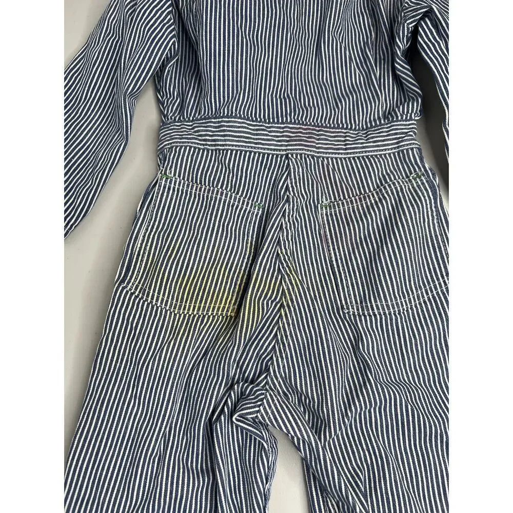 Vintage Child OshKosh B'Gosh Striped Sanforized Union Made Coveralls